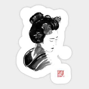 geisha mask Sticker
